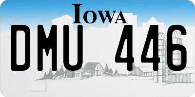 IA license plate DMU446