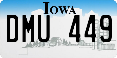 IA license plate DMU449