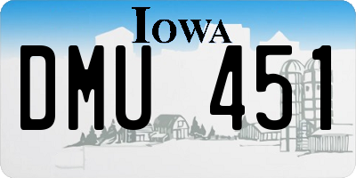 IA license plate DMU451