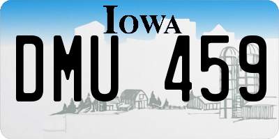 IA license plate DMU459