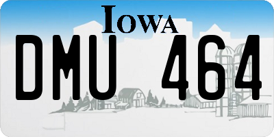 IA license plate DMU464