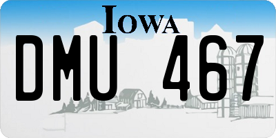 IA license plate DMU467