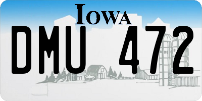 IA license plate DMU472