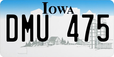 IA license plate DMU475