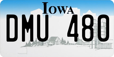 IA license plate DMU480