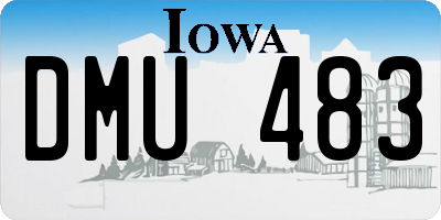 IA license plate DMU483