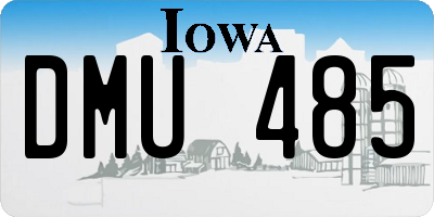 IA license plate DMU485