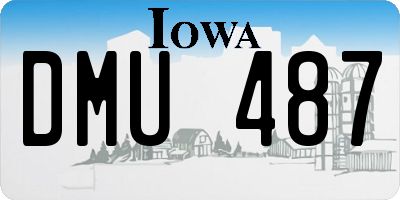 IA license plate DMU487