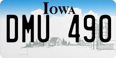 IA license plate DMU490