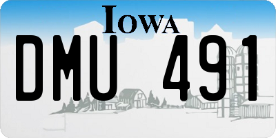 IA license plate DMU491
