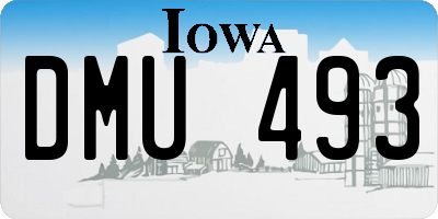 IA license plate DMU493