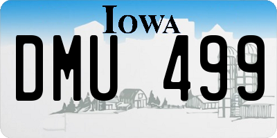IA license plate DMU499