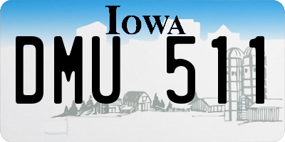IA license plate DMU511