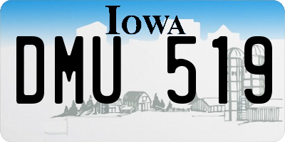 IA license plate DMU519