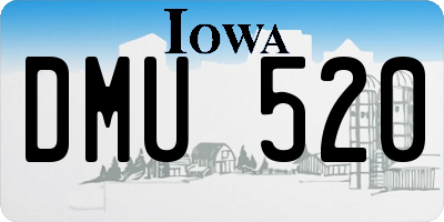 IA license plate DMU520