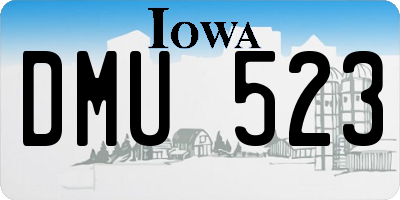 IA license plate DMU523