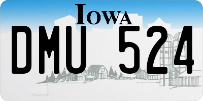 IA license plate DMU524