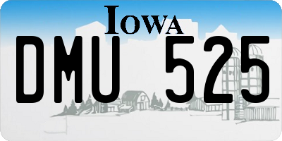 IA license plate DMU525
