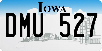 IA license plate DMU527