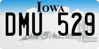 IA license plate DMU529