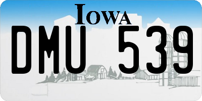 IA license plate DMU539