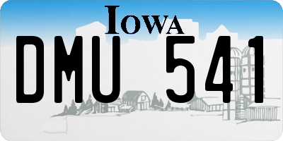 IA license plate DMU541