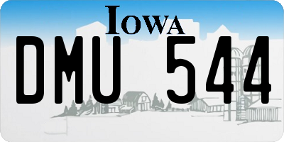 IA license plate DMU544