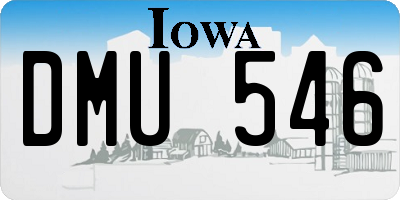 IA license plate DMU546