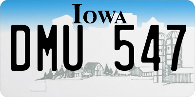 IA license plate DMU547