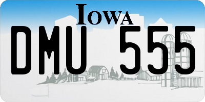 IA license plate DMU555
