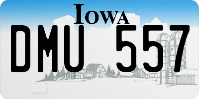 IA license plate DMU557