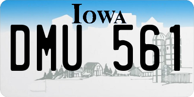 IA license plate DMU561