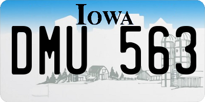 IA license plate DMU563