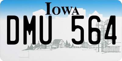 IA license plate DMU564