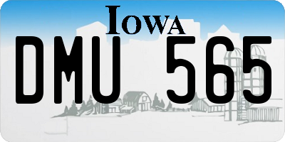 IA license plate DMU565
