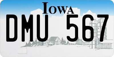 IA license plate DMU567