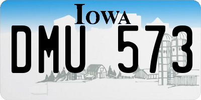 IA license plate DMU573