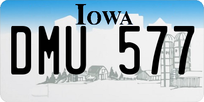 IA license plate DMU577