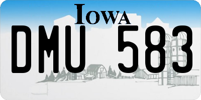 IA license plate DMU583
