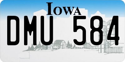 IA license plate DMU584