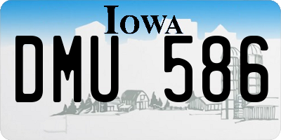 IA license plate DMU586