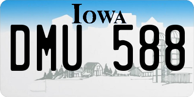 IA license plate DMU588