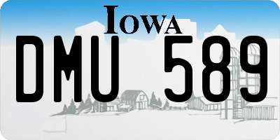 IA license plate DMU589