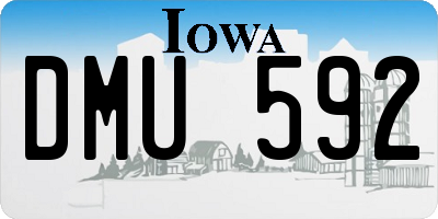 IA license plate DMU592
