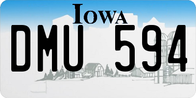 IA license plate DMU594