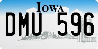 IA license plate DMU596