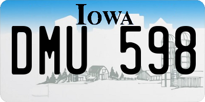 IA license plate DMU598