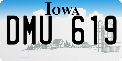 IA license plate DMU619