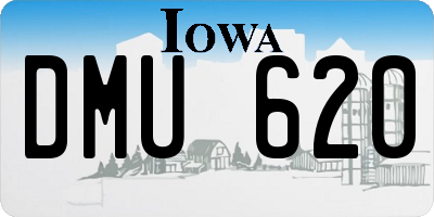 IA license plate DMU620