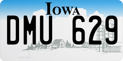 IA license plate DMU629